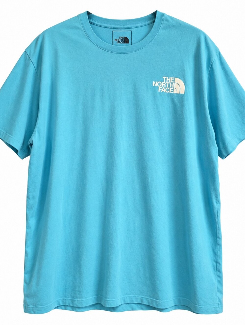 The North Face Men’s XXL Turquoise Logo Graphic T-Shirt Cotton